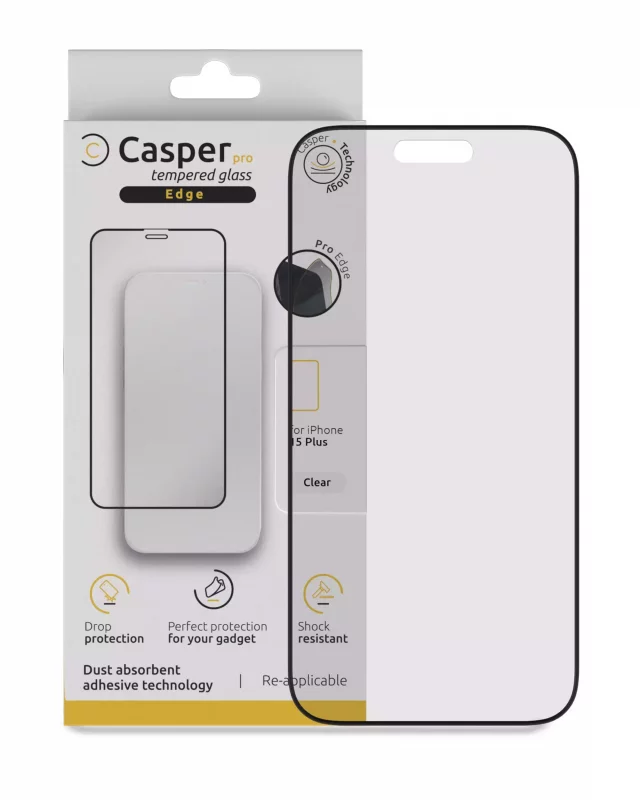 Sticla Securizata Casper Pro Edge iPhone 15 Plus / 16 Plus (Clear)