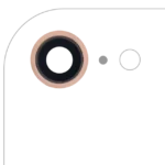 Lentila Camera Spate Cu Suport Si Rama iPhone 8 (Gold) (10 Pack)