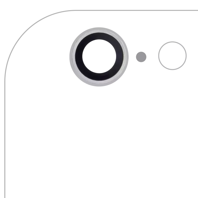 Lentila Camera Spate iPhone 6 / 6S (Silver) (10 Pack) Premium