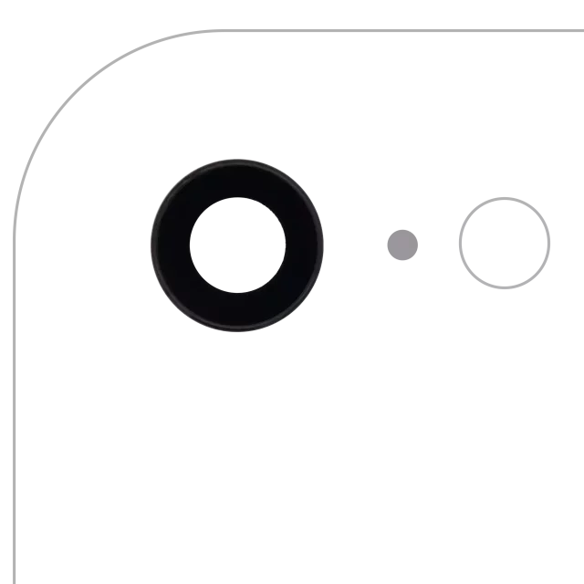 Lentila Camera Spate Cu Suport Si Rama iPhone 7 AMPlus (10 Pack)