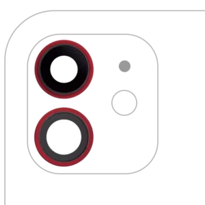 Lentila Camera Spate Cu Suport Si Rama iPhone 12 / 12 Mini (Red) Premium