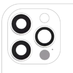 Lentila Camera Spate Cu Suport Si Rama iPhone 12 Pro (3 Piece Set) Premium (Silver)