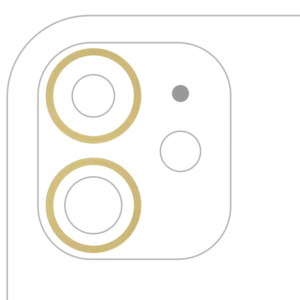 Inel Rama Camera Spate Telefon iPhone 11 (Yellow) (2 Piece Set) (10 Pack)
