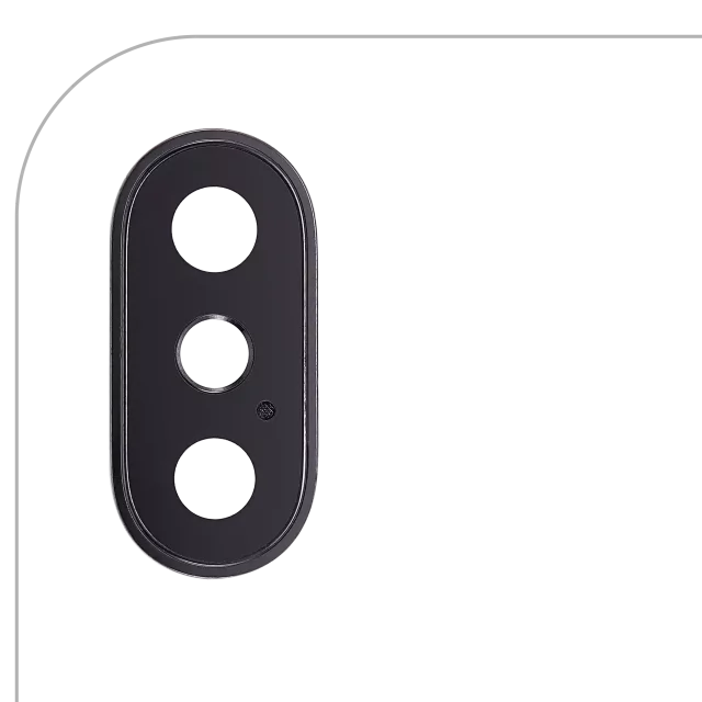 Lentila Camera Spate Cu Suport Si Rama iPhone X (Space Gray)