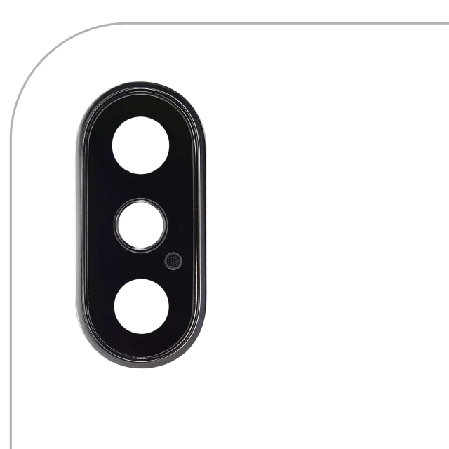 Lentila Camera Spate Cu Suport Si Rama iPhone XS / XS Max (Silver)