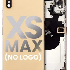 Capac Spate Sticla iPhone XS Max AMPlus (No Logo) (Gold)