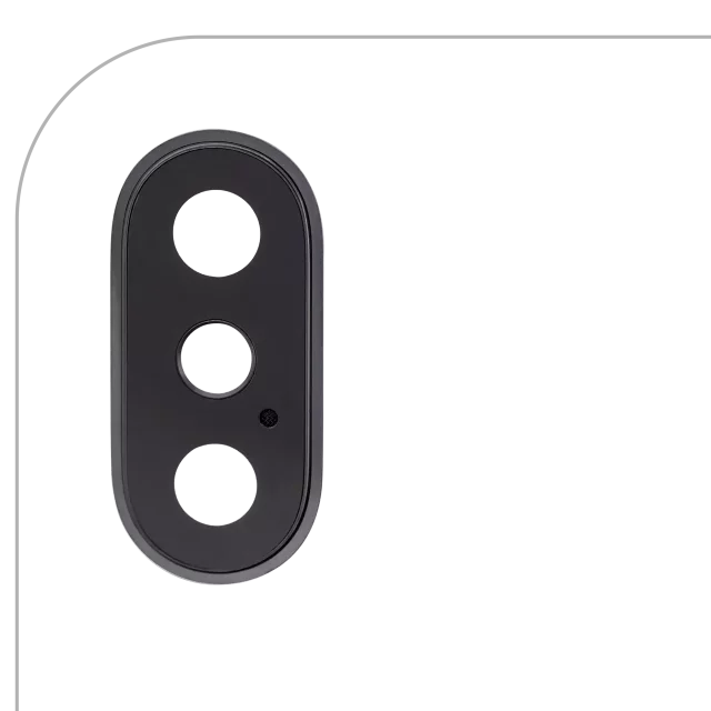 Lentila Camera Spate Cu Suport Si Rama iPhone X (Space Gray) Premium