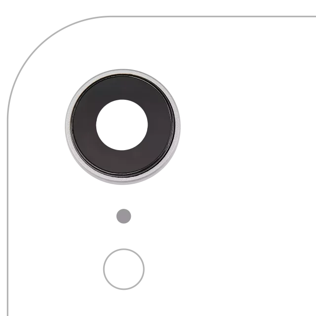 Lentila Camera Spate Cu Suport Si Rama iPhone XR AMPlus (White) (10 Pack)