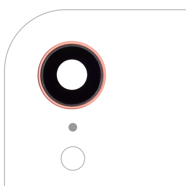 Lentila Camera Spate Cu Suport Si Rama iPhone XR (Coral) (10 Pack) Premium