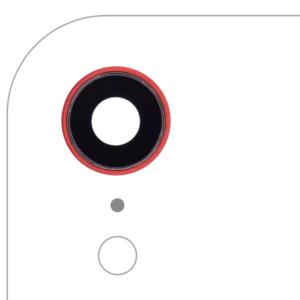 Lentila Camera Spate Cu Suport Si Rama iPhone XR (Red) (10 Pack) Premium