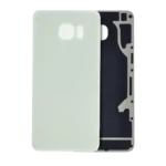 Capac Spate Sticla Samsung Galaxy S6 Edge Plus AMPlus (No Logo) (White Pearl)