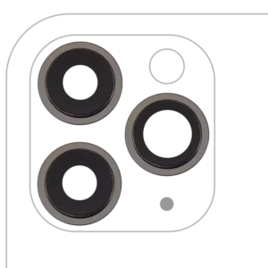 Lentila Camera Spate Cu Suport Si Rama iPhone 11 Pro / Pro Max (3 Piece Set) AMPlus (Black)