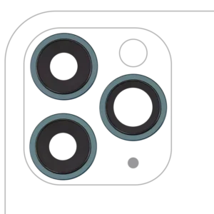 Lentila Camera Spate Cu Suport Si Rama iPhone 11 Pro / Pro Max (3 Piece Set) AMPlus (Green)