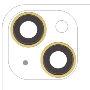 Lentila Camera Spate Cu Suport Si Rama iPhone 14 / 14 Plus (2 Piece Set) Premium (Yellow)
