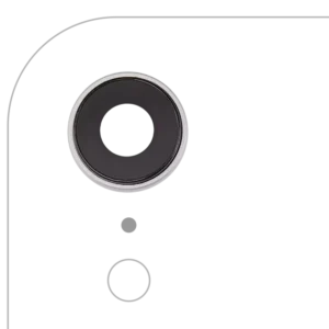 Lentila Camera Spate Cu Suport Si Rama iPhone XR (White) (10 Pack) Premium