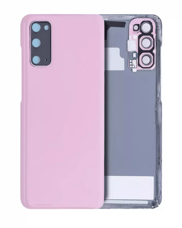 Capac Spate Sticla Samsung Galaxy S20 5G AMPlus (No Logo) (Cloud Pink)