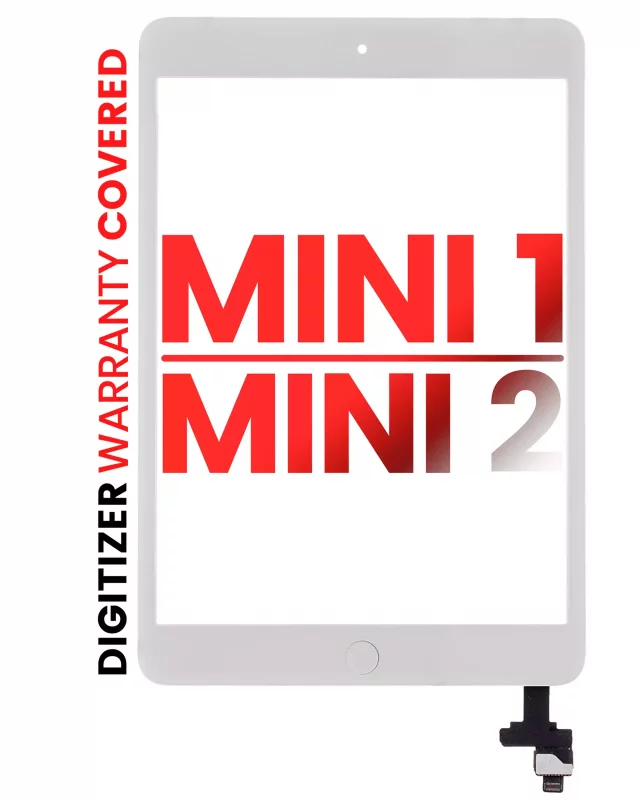 Touchscreen (Digitizer) Cu Chip IC Si Buton Home iPad Mini 1 / iPad Mini 2 AMPro XO7 (White)