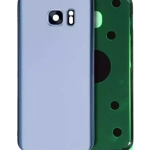 Capac Spate Sticla Samsung Galaxy S7 Edge AMPlus (No Logo) (Coral Blue)