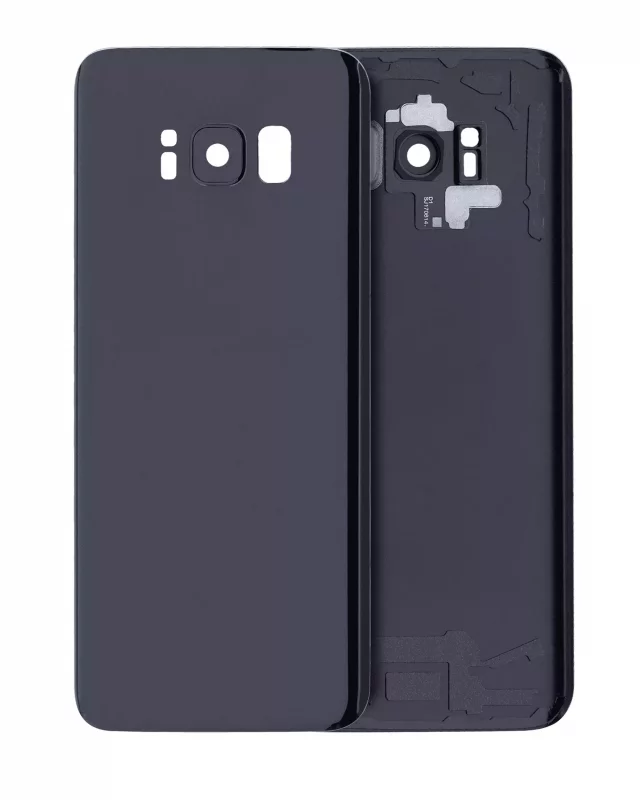 Capac Spate Sticla Samsung Galaxy S8 AMPlus (No Logo) (Midnight Black)