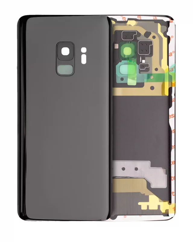 Capac Spate Sticla Samsung Galaxy S9 AMPlus (No Logo) (Midnight Black)