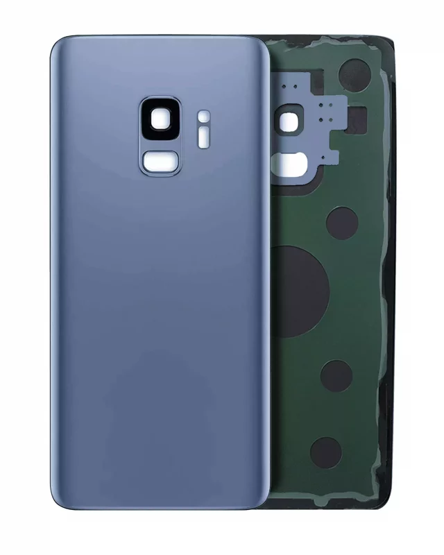 Capac Spate Sticla Samsung Galaxy S9 AMPlus (No Logo) (Coral Blue)