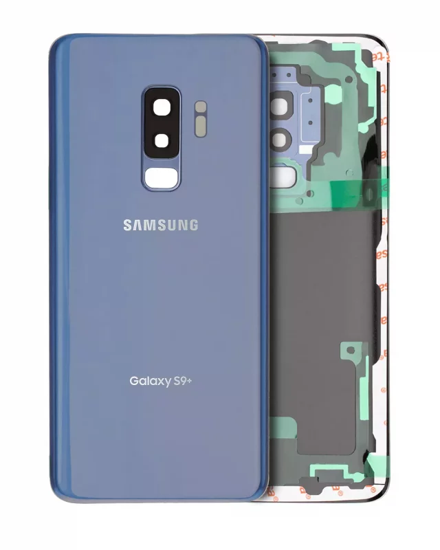 Capac Spate Sticla Samsung Galaxy S9 Plus Service Pack Original (Coral Blue)