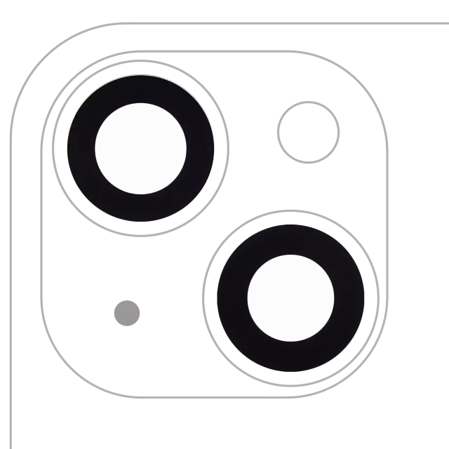 Sticla Camera Spate Cu Adeziv iPhone 14 / 14 Plus / 15 / 15 Plus (2 Piece Set) (10 Pack) Premium