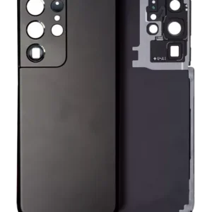 Capac Spate Sticla Samsung Galaxy S21 Ultra Service Pack Original (Phantom Black)