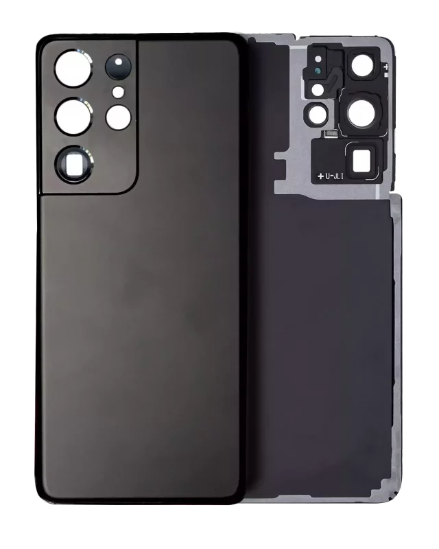 Capac Spate Sticla Samsung Galaxy S21 Ultra Service Pack Original (Phantom Black)