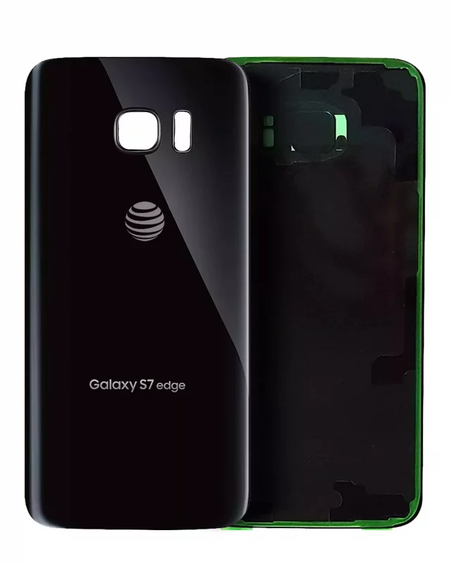 Capac Spate Sticla Samsung Galaxy S7 Edge (OEM Pull: Grade A) (Black Onyx)