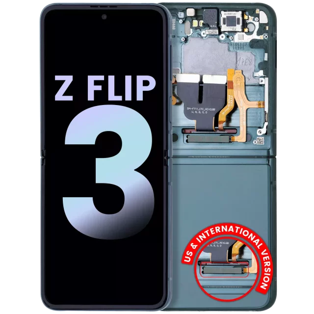 Display Samsung Galaxy Z Flip 3 5G Oled Service Pack (Green) (Inner)