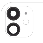 Lentila Camera Spate Cu Suport Si Rama iPhone 11 ( 2 Piece) Premium (Black)
