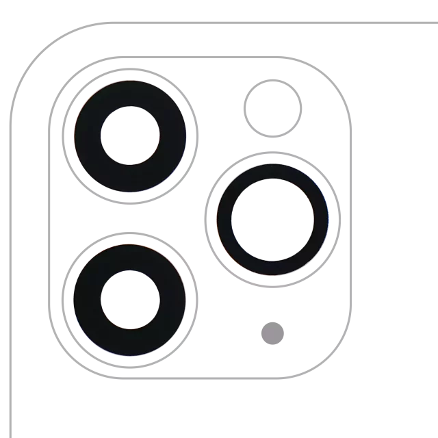 Sticla Camera Spate Cu Adeziv iPhone 11 Pro / Pro Max (3 Piece Set) (10 Pack) Premium