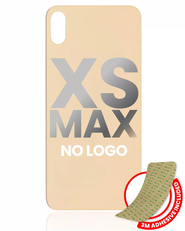 Capac Spate Sticla iPhone XS Max (No Logo) (Gold)