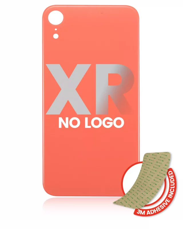 Capac Spate Sticla iPhone XR cu Adeziv (No Logo) (Coral)