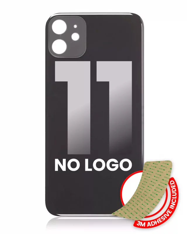 Capac Spate Sticla iPhone 11 (No Logo) (Black)