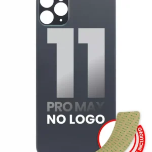 Capac Spate Sticla iPhone 11 Pro Max (No Logo) (Space Gray)