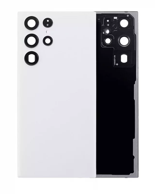 Capac Spate Sticla Samsung Galaxy S22 Ultra 5G AMPlus (No Logo) (White)