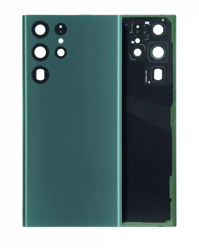 Capac Spate Sticla Samsung Galaxy S22 Ultra 5G AMlus (No Logo) (Green)