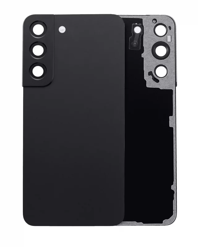 Capac Spate Sticla Samsung Galaxy S22 5G AMPlus (No Logo) (Phantom Black)