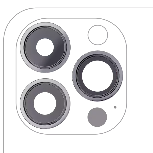 Lentila Camera Spate Cu Suport Si Rama iPhone 13 Pro / 13 Pro Max (Graphite) Premium