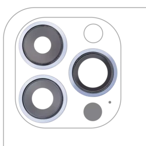 Lentila Camera Spate Cu Suport Si Rama iPhone 13 Pro / 13 Pro Max (Sierra Blue) Premium