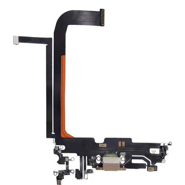 Cablu Flex Port Incarcare Cu Placa iPhone 13 Pro Max AMPlus (Gold)