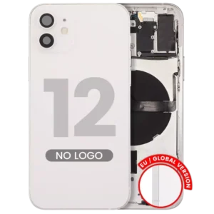 Capac Spate Sticla iPhone 12 AMPlus (No Logo) (White)
