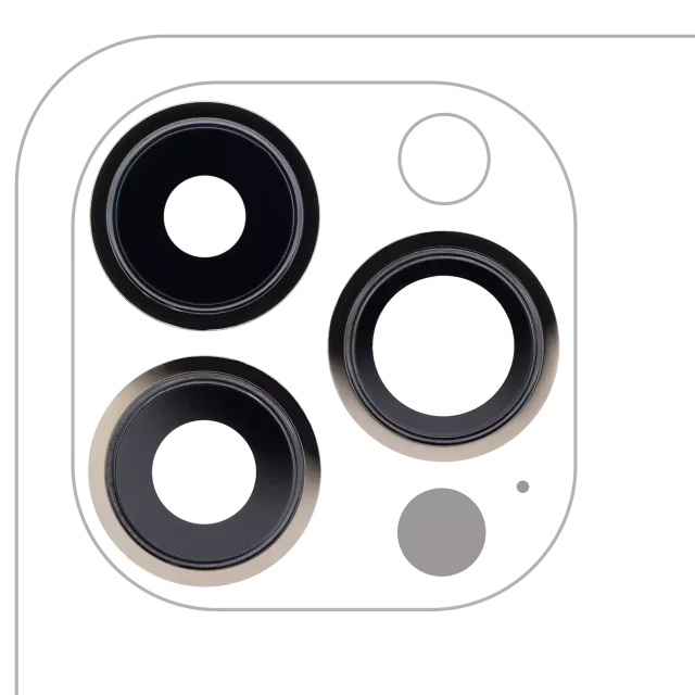 Lentila Camera Spate Cu Suport Si Rama iPhone 13 Pro / 13 Pro Max AMPlus (Gold)