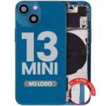 Capac Spate Sticla iPhone 13 Mini AMPlus (No Logo) (Blue)
