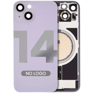 Capac Spate Sticla iPhone 14 Aftermarket (No Logo) (Purple)