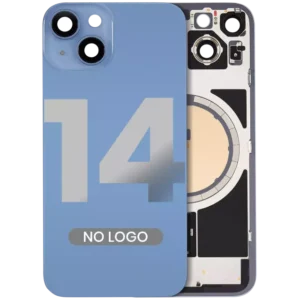 Capac Spate Sticla iPhone 14 Aftermarket (No Logo) (Blue)