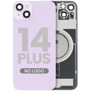 Capac Spate Sticla iPhone 14 Plus Aftermarket (No Logo) (Purple)