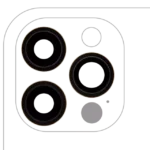Lentila Camera Spate Cu Suport Si Rama iPhone 12 Pro (3 Piece Set) AMPlus (Gold)